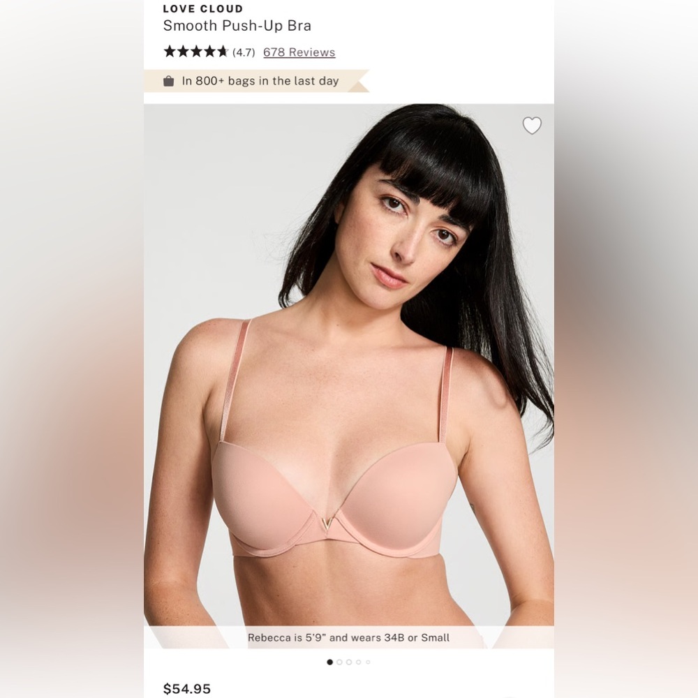 Love Cloud Push Up Victoria’s Secret Bra 32D
